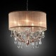 Rosie Rose Copper 5-Lights Candelabra Crystal Hard-Wired Ceiling Lamp 25"