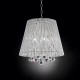 Dreamer 3-Lights Crystal Aluminum Hard-Wired Ceiling Lamp 19"