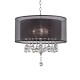 Effleurer Double Shade 3-Lights Crystal Hard-Wired Ceiling Lamp 19"