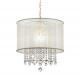 Bhavya Double Shade 3-Lights Crystal Hard-Wired Ceiling Lamp 21"