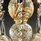 Luminere Crystal Matte Gold 8-Lights Led Hard-Wired Chandelier 35"