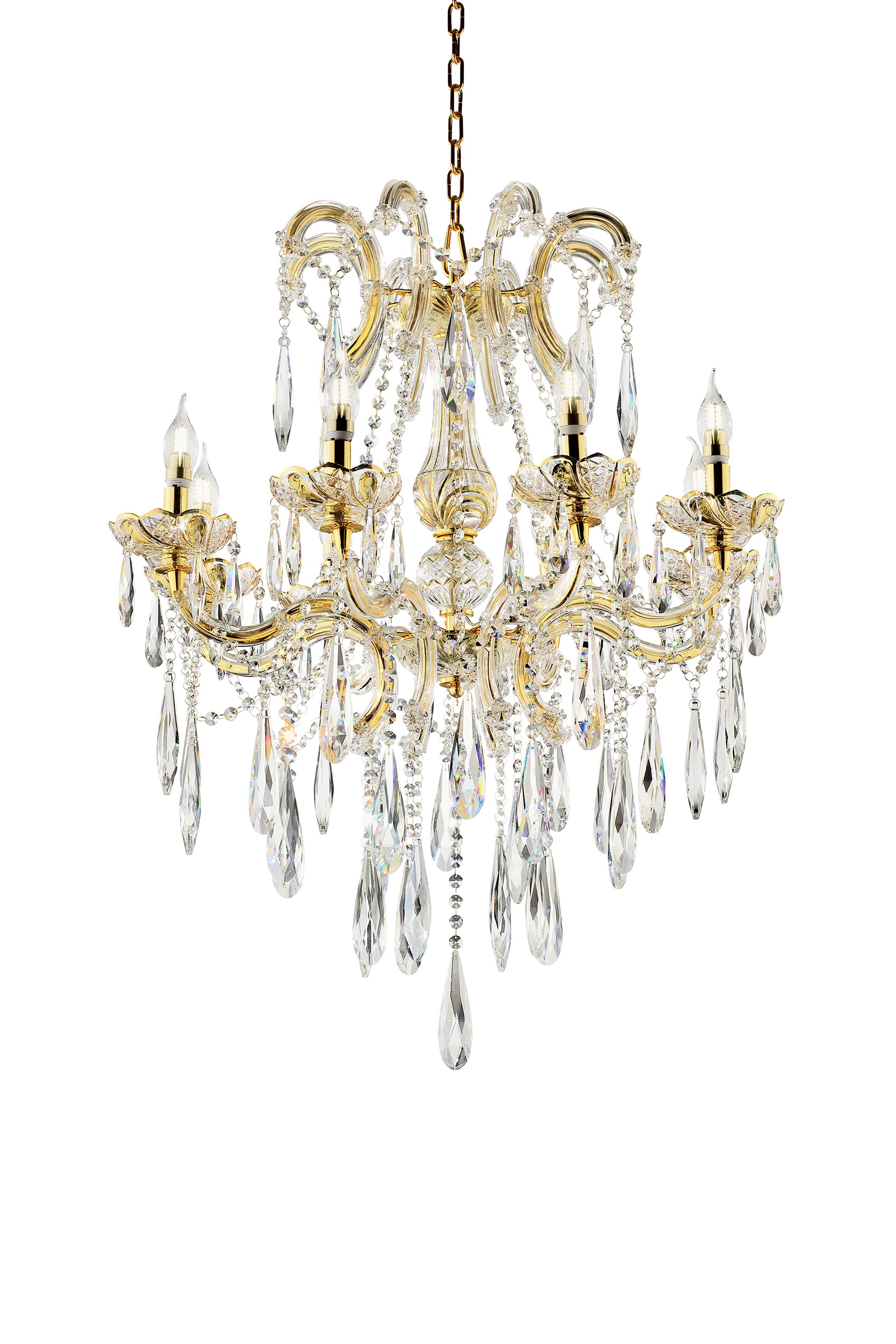 matte gold chandelier