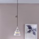 White Industrial Barn Metal Hard-Wired Pendant Ceiling 8"