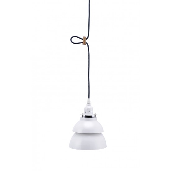 White Industrial Barn Metal Hard-Wired Pendant Ceiling 8