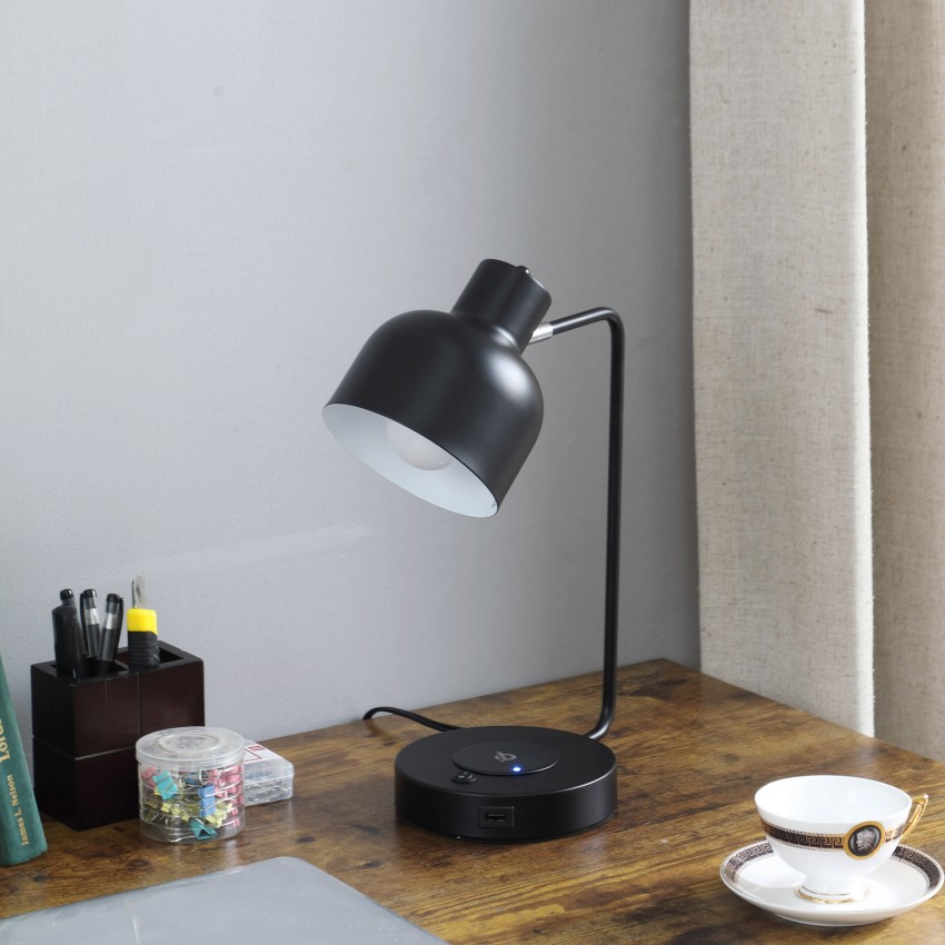 Vadim Desk Lamp W/ Usb And Wireless Charger 15.25″