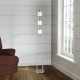 3-Light Adjustable Floor Lamp - White