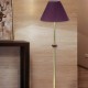 Burgundy Ceramic/Brass Floor Lamp 60"