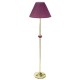 Burgundy Ceramic/Brass Floor Lamp 60"