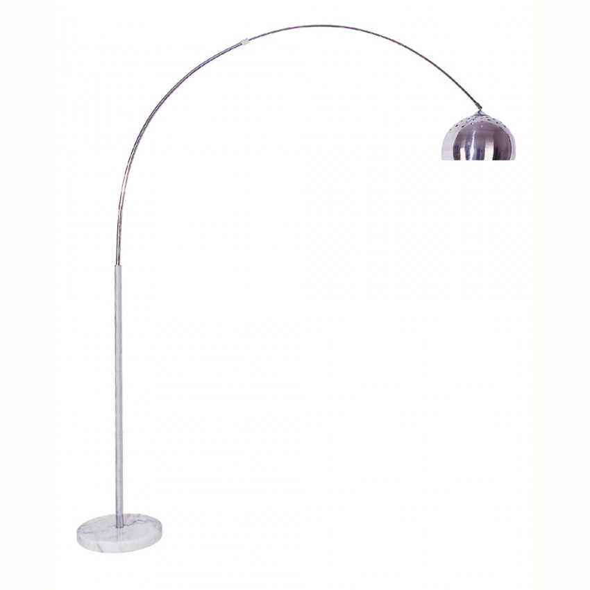 Abbey Modern Dome Arch Metal Floor Lamp On Marble Base 85"