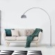 Abbey Modern Dome Arch Metal Floor Lamp On Marble Base 85"