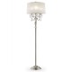 Augustus Brushed Silver 3 Light Candelabra Floor Lamp 62"