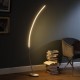 Bradie Brushed Nickel Led Arc Tube Floor Lamp 62.25"