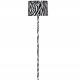 Faux Suede Zebra Print Floor Lamp 59"