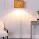 Faux Suede Leopard Print Floor Lamp 59"