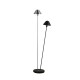 Led Double G-9 Matte Powder Black/Silver Redman Brushed Nickel Floor Lamp 47.5"