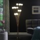 16-Light Acrylic Globe Aluminun Led Chrysanthe Yellow Gold Metal Floor Lamp 61.5"
