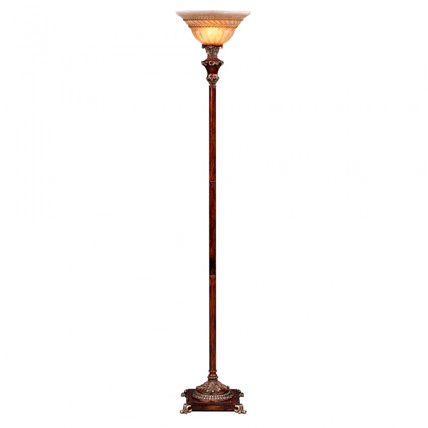 Victorian Ornate Filigree Torchiere Floor Lamp 69"