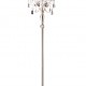 Brush Silver 3-Lights Candelabra Crystal Floor Lamp 62"
