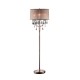 Rosie Rose Copper 3-Lights Candelabra Crystal Floor Lamp 62"