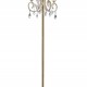 Aurora Barocco Shade Crystal Gold Floor Lamp 63"