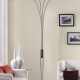 Black Chrome 4-Lights Arch Floor Lamp 88"