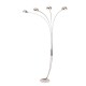 Brush Silver 4-Lights Arch Floor Lamp 88"