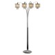 Simple Elegance 4-Lights Crystal Arch Floor Lamp On Marble Base 84"