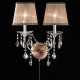 Rosie Rose Copper Crystal Hard-Wired Wall Sconces 17"