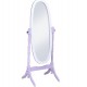 Purple/White Oval Cheval Standing Mirror 59.25"