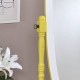 Yellow/White Oval Cheval Standing Mirror 59.25"