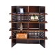 Bookcase 4 Panel Room Divider - Walnut