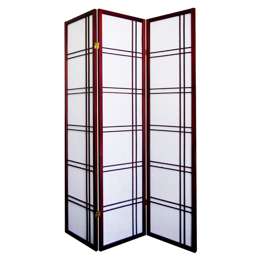 Girard 3 Panel Room Divider - Cherry