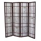 Herbal Floral Decorative  4 Panel Room Divider - Cherry