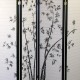 Bamboo Tree Print 4 Panel Room Divider