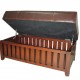 Brown Tufted Manufactured Wood Storage Wooden Bench 18"