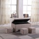 Geometric Nail Button Storage Bench + 3 Seatings 17.75"