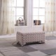 Geometric Nail Button Storage Bench + 3 Seatings 17.75"