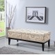 Old World Beige Dual Lift Storage Bench 19.5"