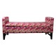 Hot Pink Geometric Print Storage Bench 24"