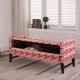 Hot Pink Geometric Print Storage Bench 24"