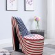 Patriotic Blue Star High Heel Storage Chair 32.86"