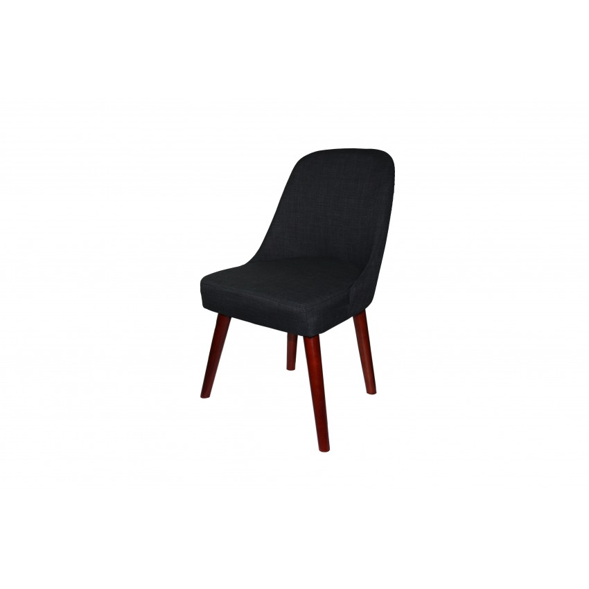Modern Gray Mid-Century Armless Side Chair 33.5"