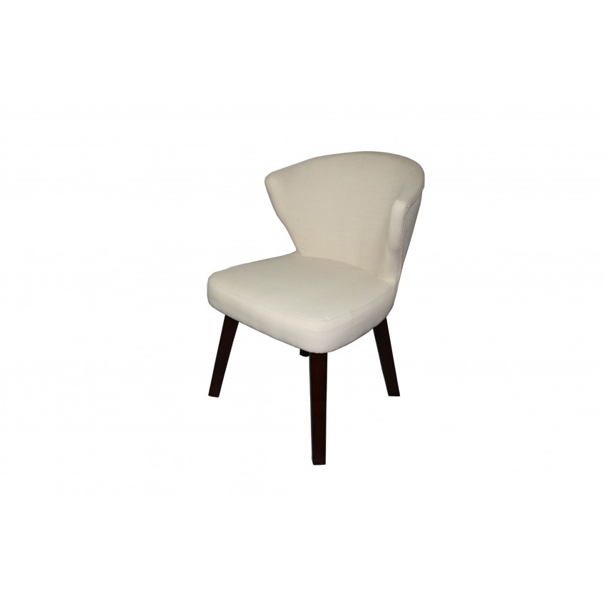 Modern Cream Concave Mid-Century Side Chair 31"