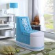 Baby Blue Sneaker Shoe Storage Chair 30"