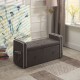Dark Cyprus Green Suede Shoe Pull Out Storage Bench 22"