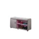 Silver Grey Shoe Compartment Bench 18"