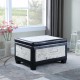 Old World Beige/Espresso Bonded Leather Accent Trim Storage Ottoman W/ 2 Seating 19"