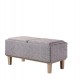 Grey Seat Flip Storage Bench W/ Unfinish Legs 17"