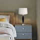 Wooden Table Lamp - Chrome 30"