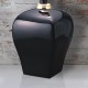 Ceramic Table Lamp - Black 13"